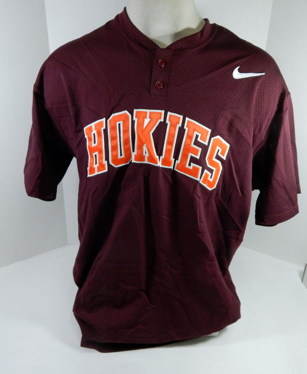 Virginia Tech Hokies Blank GameIssued Maroon Practice Jersey 50 DP64807