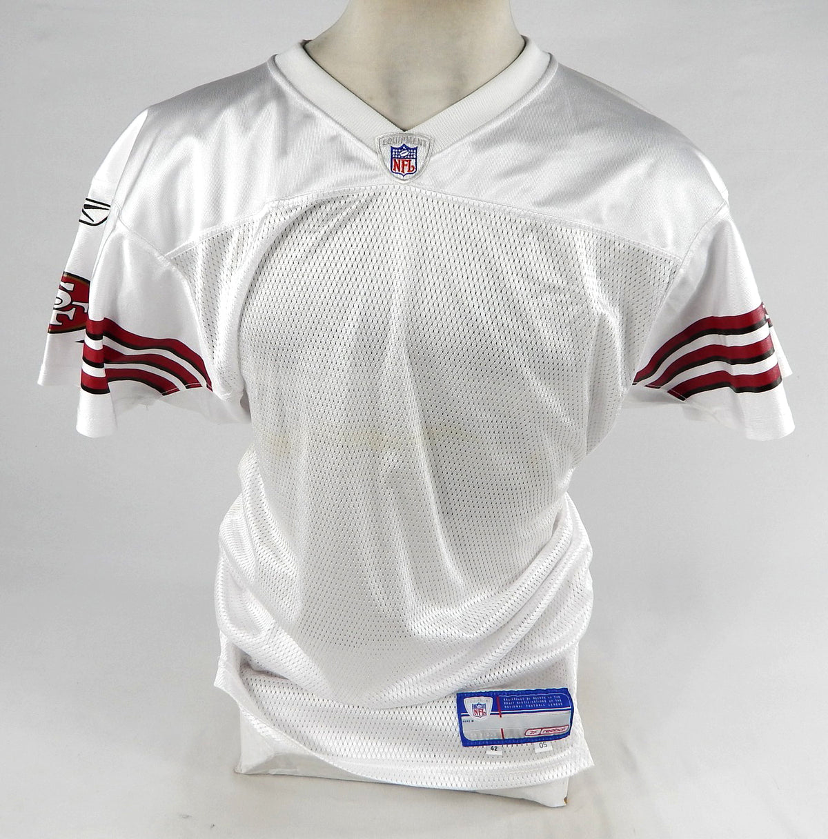 2005 San Francisco 49ers Blank Game Issued White Jersey 42 499