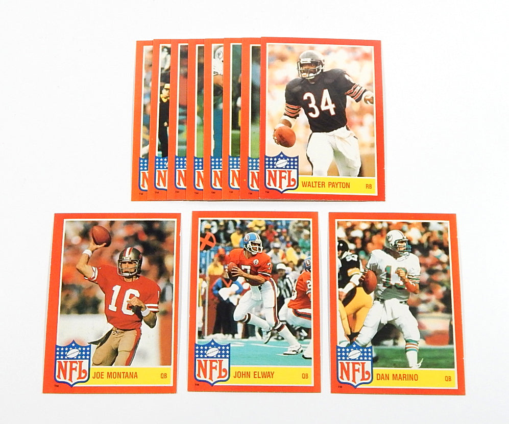 1985 Topps Football Rack Insert Set (11) Marino Elway Montana Payton