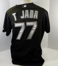 2003-06 Florida Marlins Abraham Tejada #77 Game Used Black Jersey BP ST XL 089