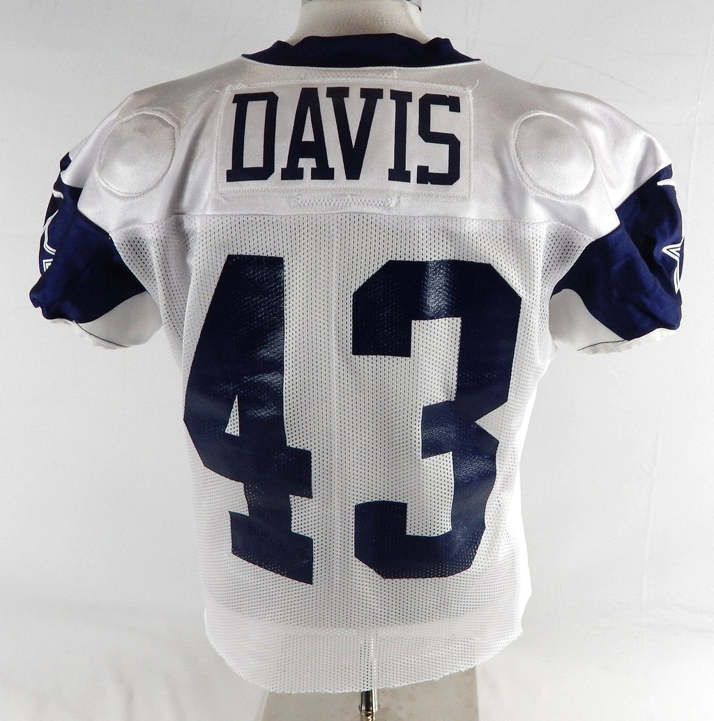 2025 Dallas Cowboys Malik Davis #43 Game Used White Practice Jersey 48 440 Pic2
