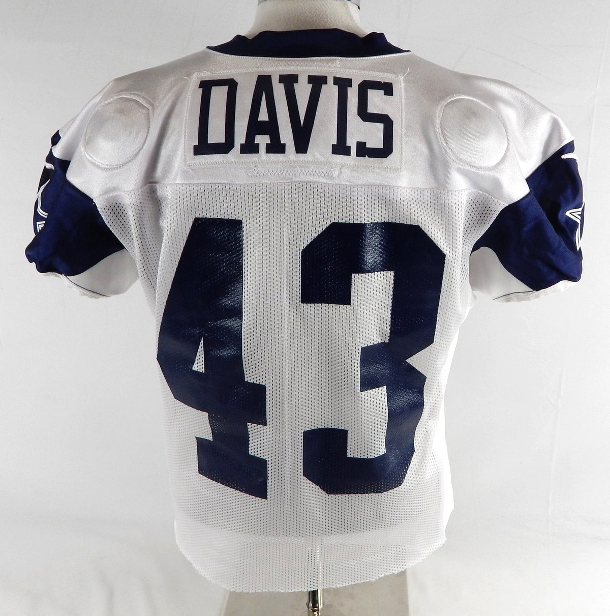 2025 Dallas Cowboys Malik Davis #43 Game Used White Practice Jersey 48 440 Pic2