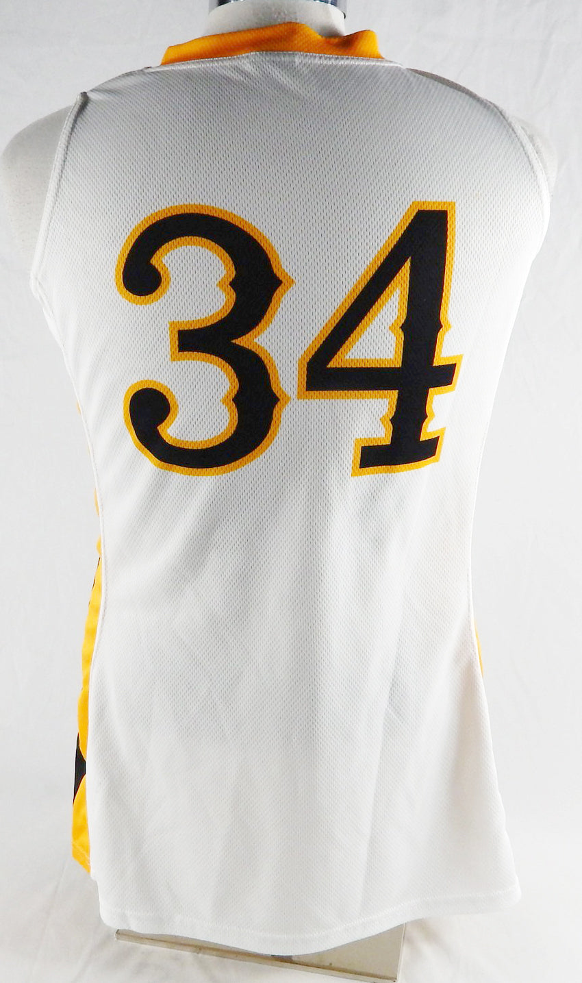 2012-13 Long Beach State 49ers #34 Game Issued P Used White Jersey Basketball 2 Pic2