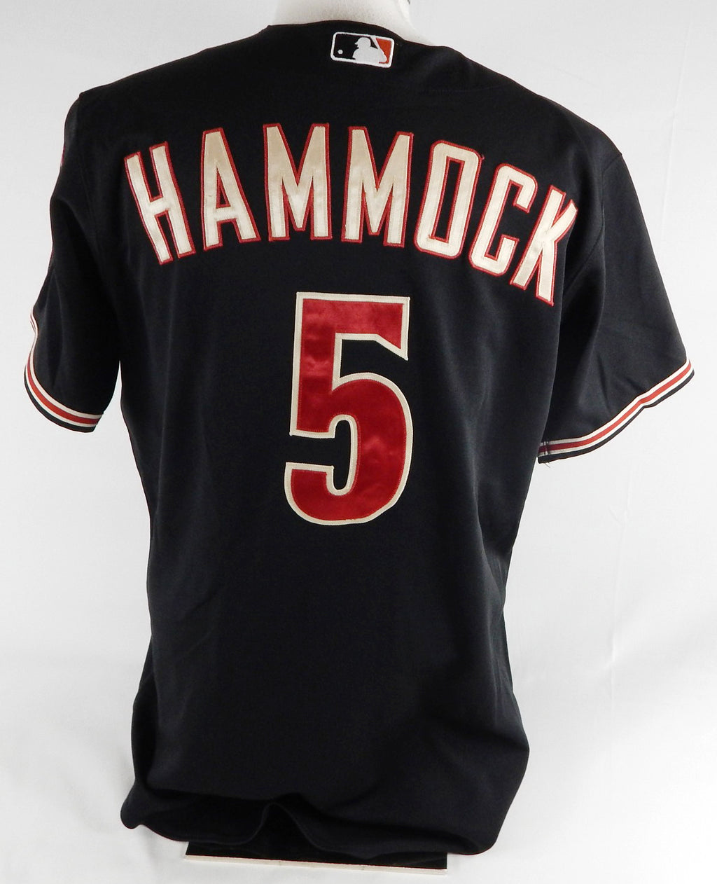 2007 Arizona Diamondbacks Robby Hammock #5 Game Used Black Jersey 44 404 Pic2