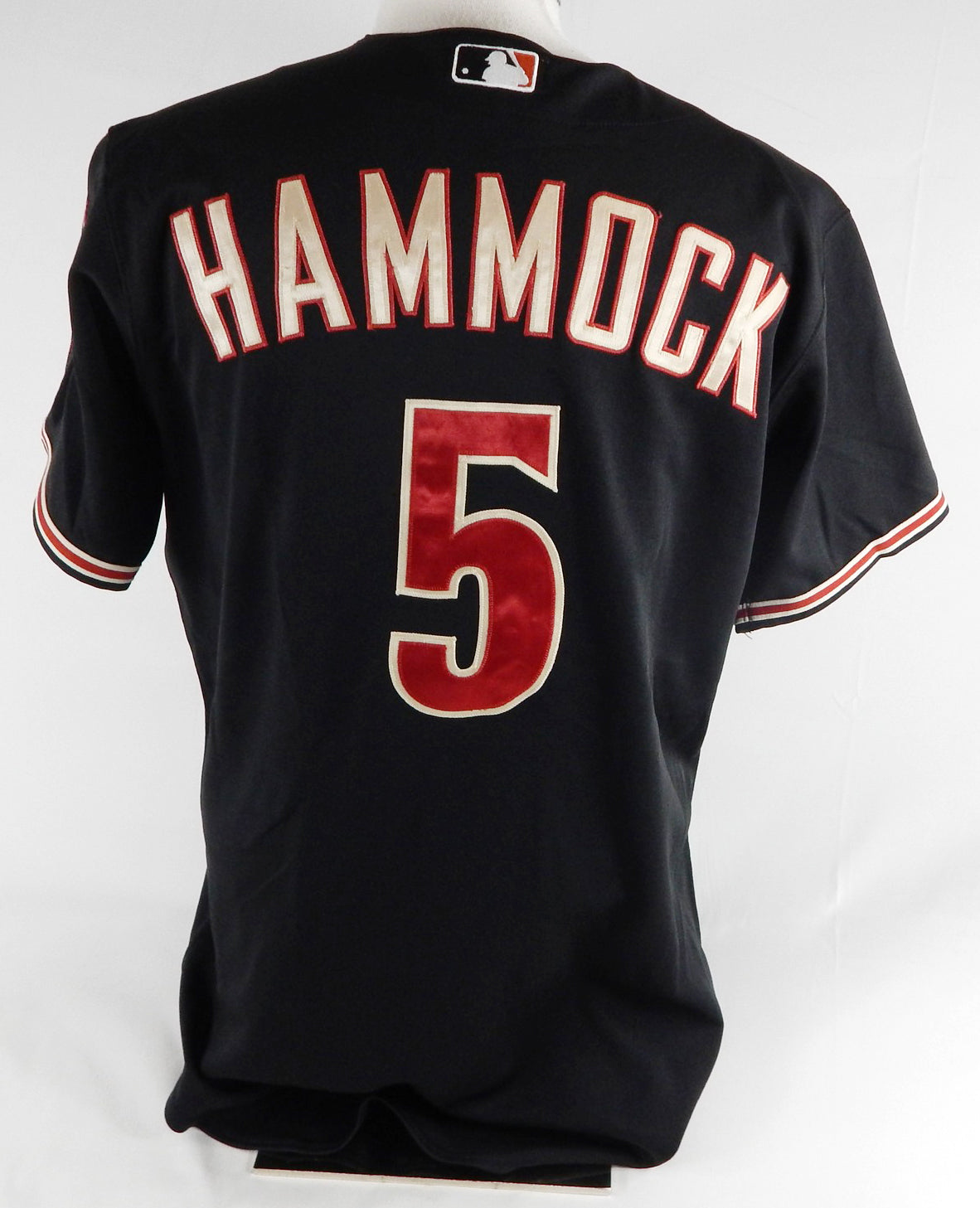 2007 Arizona Diamondbacks Robby Hammock #5 Game Used Black Jersey 44 404 Pic2
