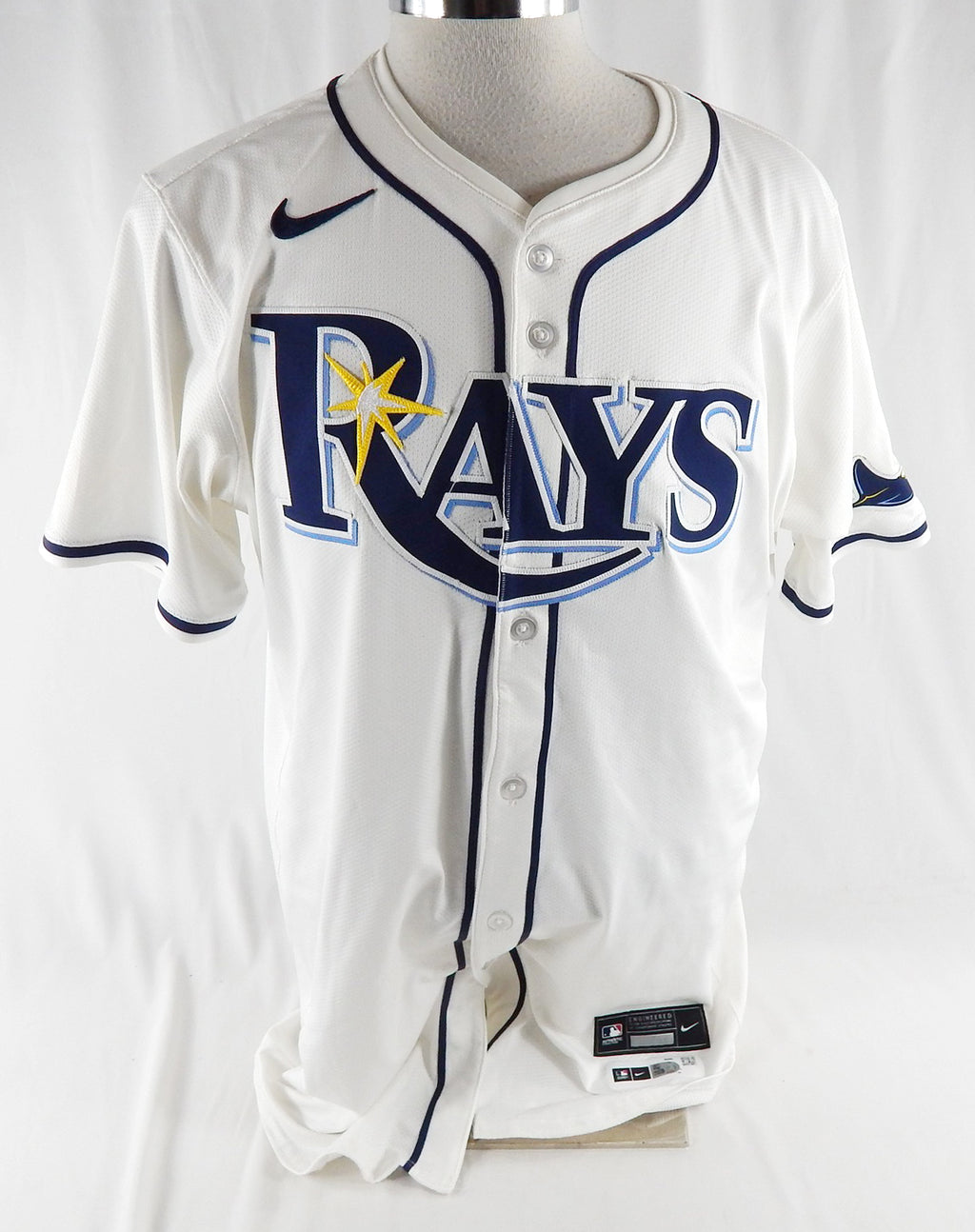 2024 Tampa Bay Rays Brady Williams #4 Game Issued Pos Used White Jersey 44 970