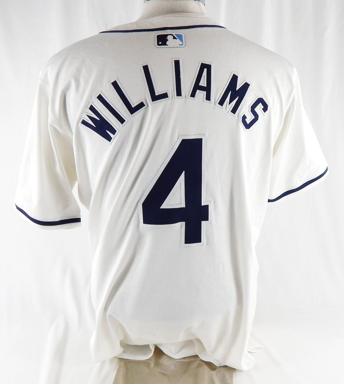 2024 Tampa Bay Rays Brady Williams #4 Game Issued Pos Used White Jersey 44 970 Pic2