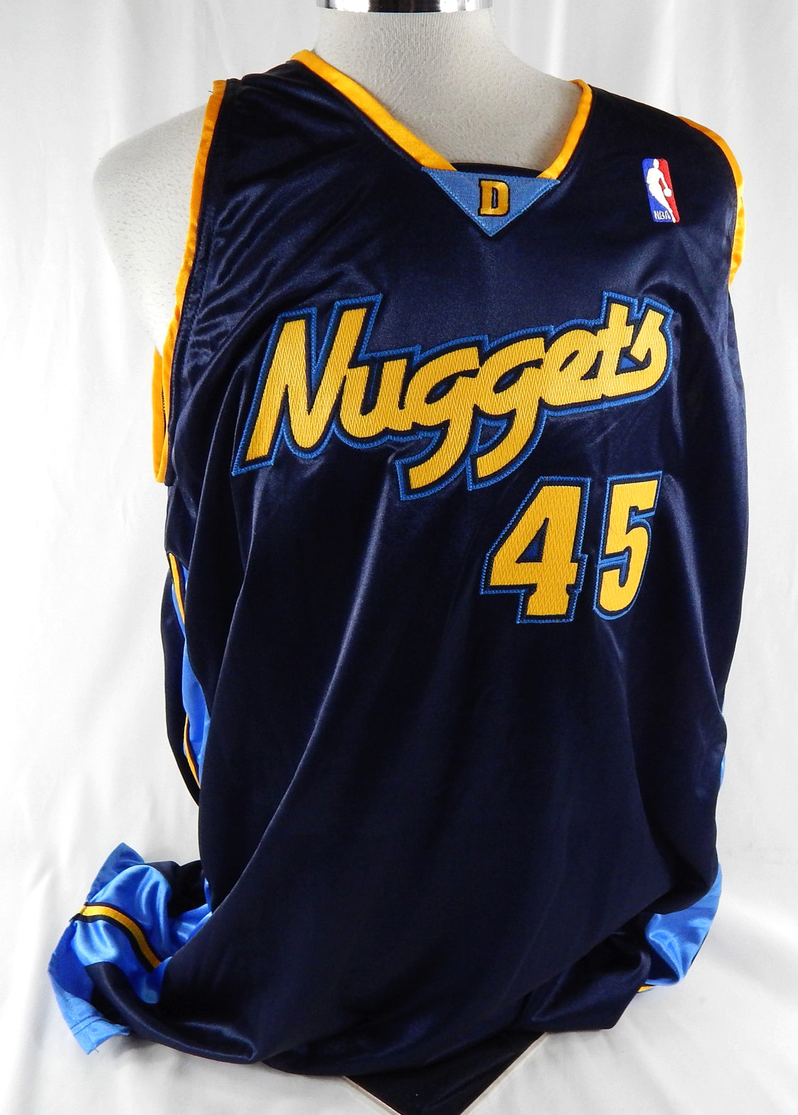 2007-08 Denver Nuggets Steven Hunter #45 Game Issued Navy Jersey 54 334