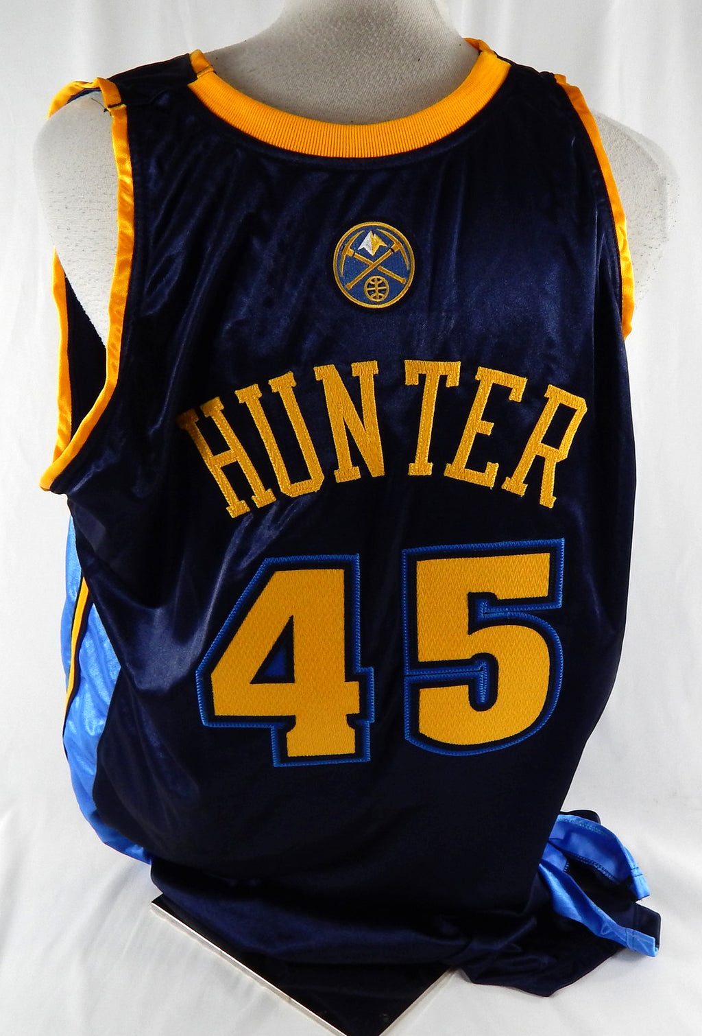 2007-08 Denver Nuggets Steven Hunter #45 Game Issued Navy Jersey 54 334 Pic2