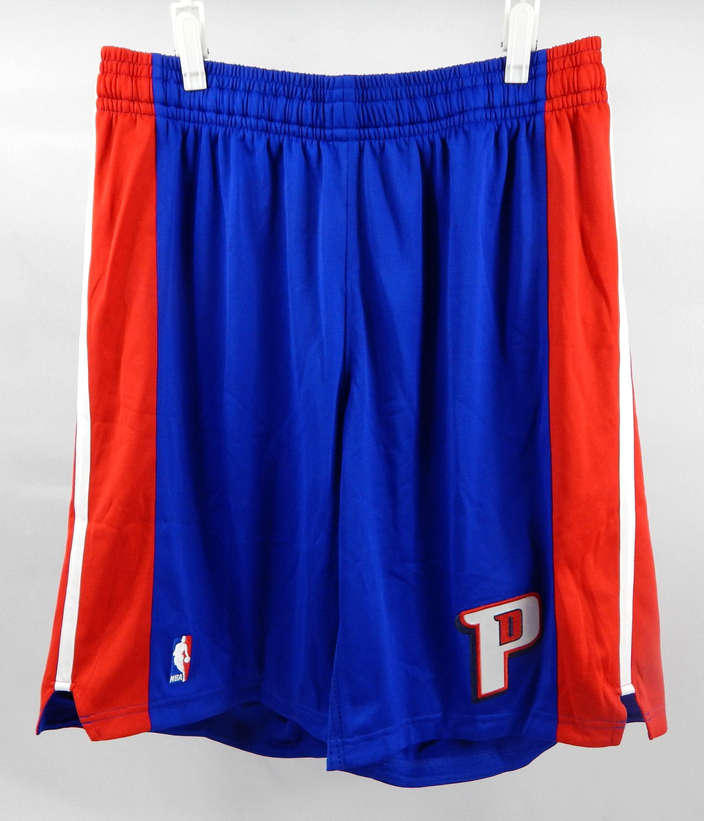 2013-14 Detroit Pistons Game Issued Blue Jersey Shorts XL 221