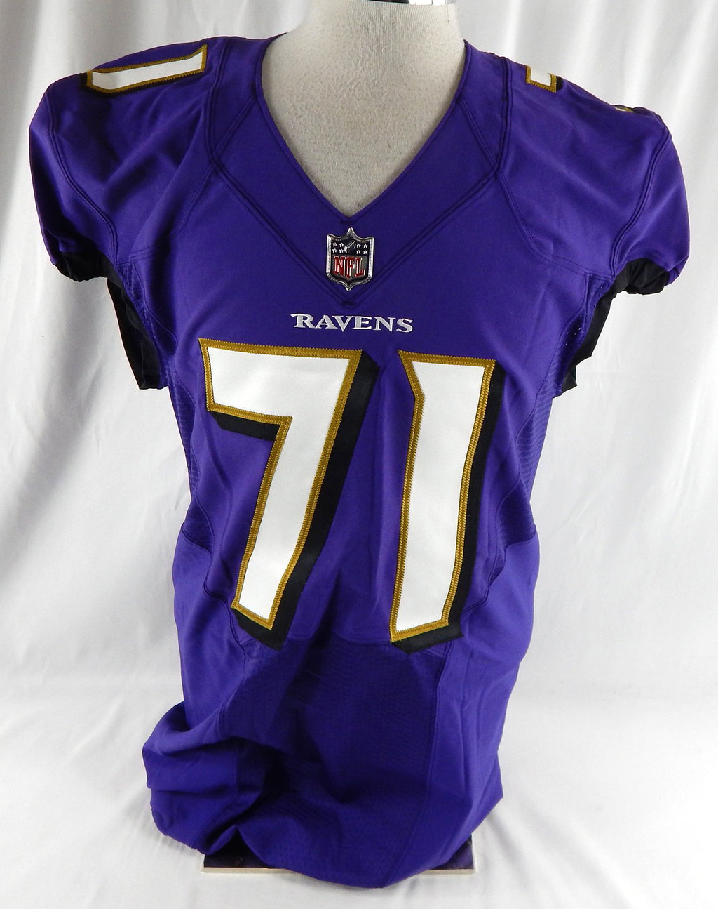 2015 Baltimore Ravens Ja'Wuan James #71 Game Issued Purple Jersey 44 198