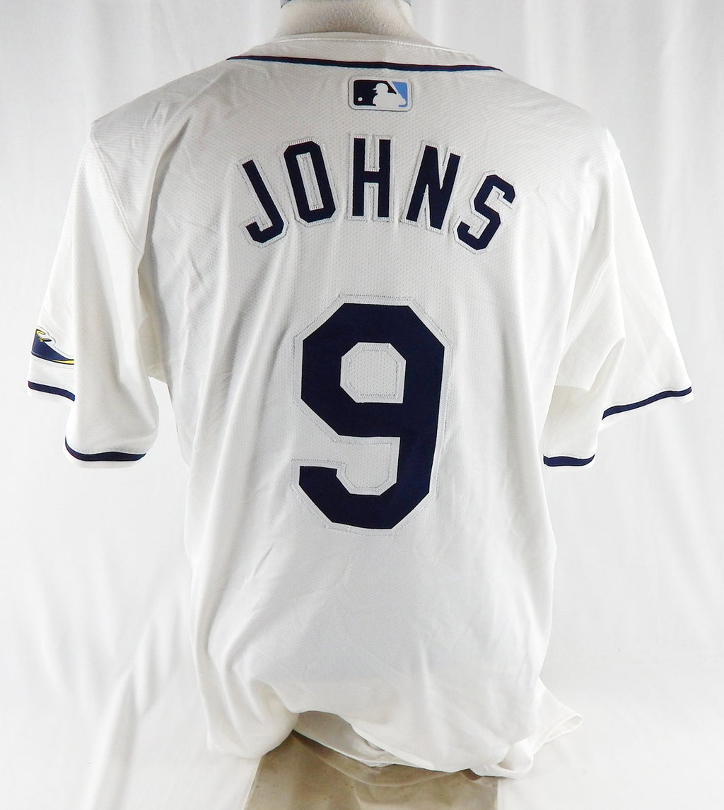 2024 Tampa Bay Rays Michael Johns #9 Game Issued Pos Used White Jersey 44 971 Pic2