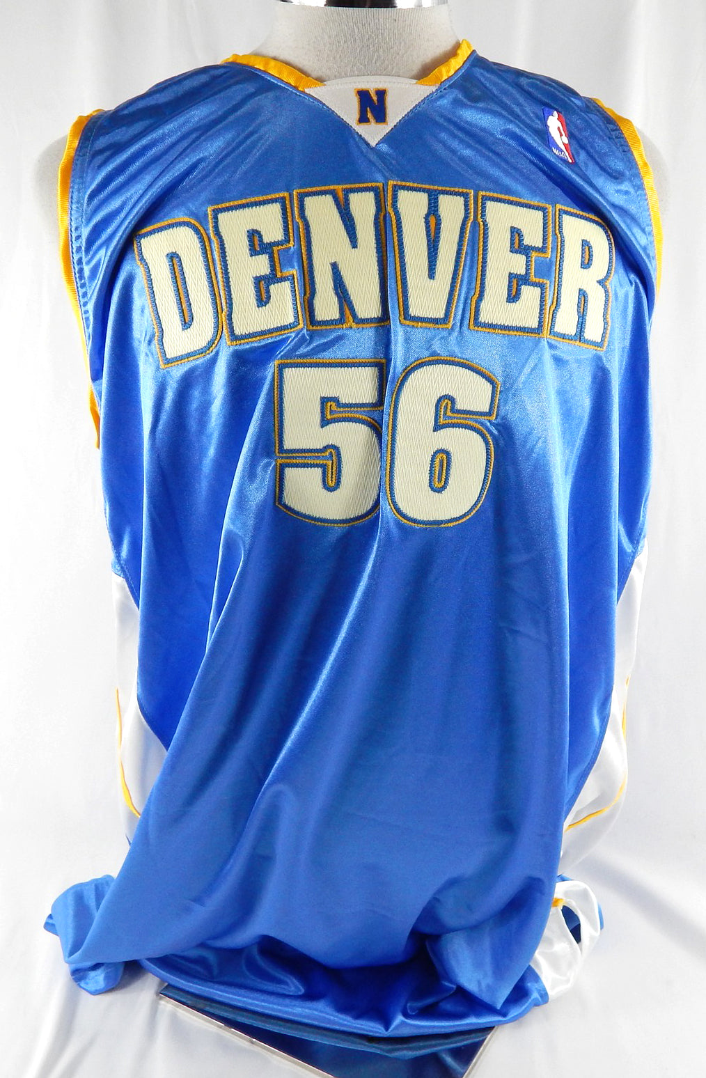 2005-06 Denver Nuggets Francisco Elson #56 Game Issued Blue Jersey 54 DP112335