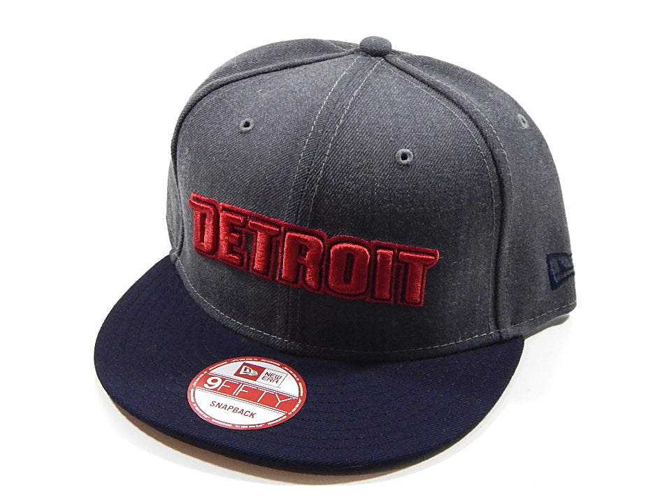 Detroit Pistons Detroit Chrome Script Logo New Era 9Fifty Snapback Hat Cap New