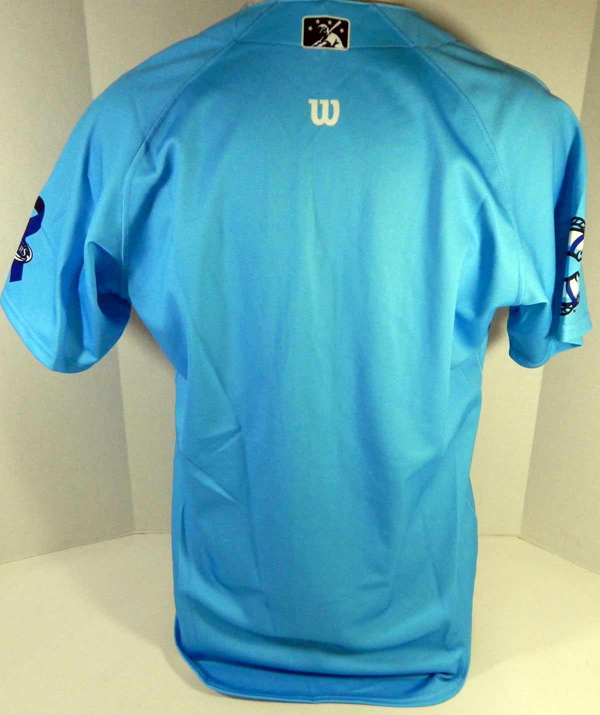 2012 Clearwater Threshers Blank Game Issued Blue Jersey Prostate Cancer 44 86 Pic2