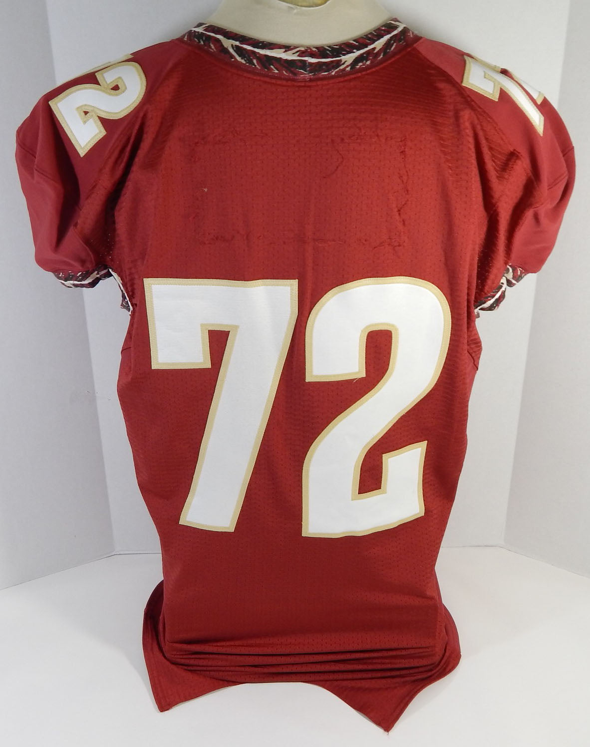 2013 Florida State Seminoles Daniel Foose #72 Game Issued Red Jersey Orange BCS