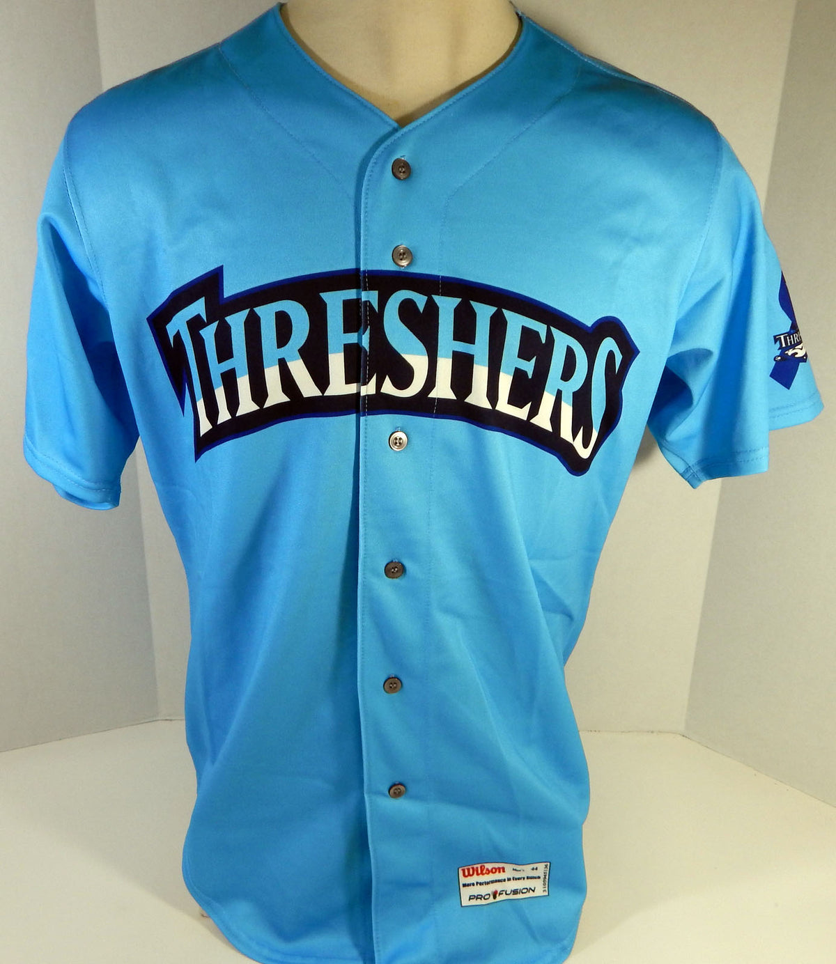 2012 Clearwater Threshers Blank Game Issued Blue Jersey Prostate Cancer 44 86