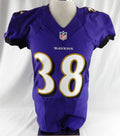 2013 Baltimore Ravens Rashaad Carter #38 Game Issued Purple Jersey 40 199