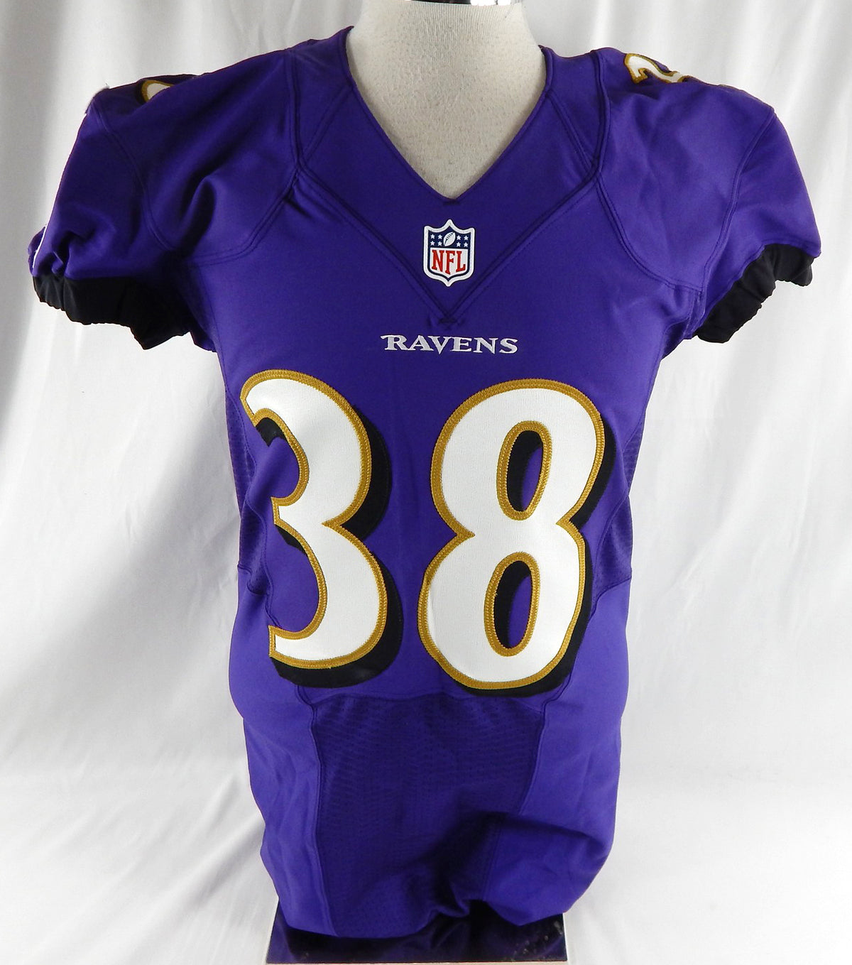 2013 Baltimore Ravens Rashaad Carter #38 Game Issued Purple Jersey 40 199