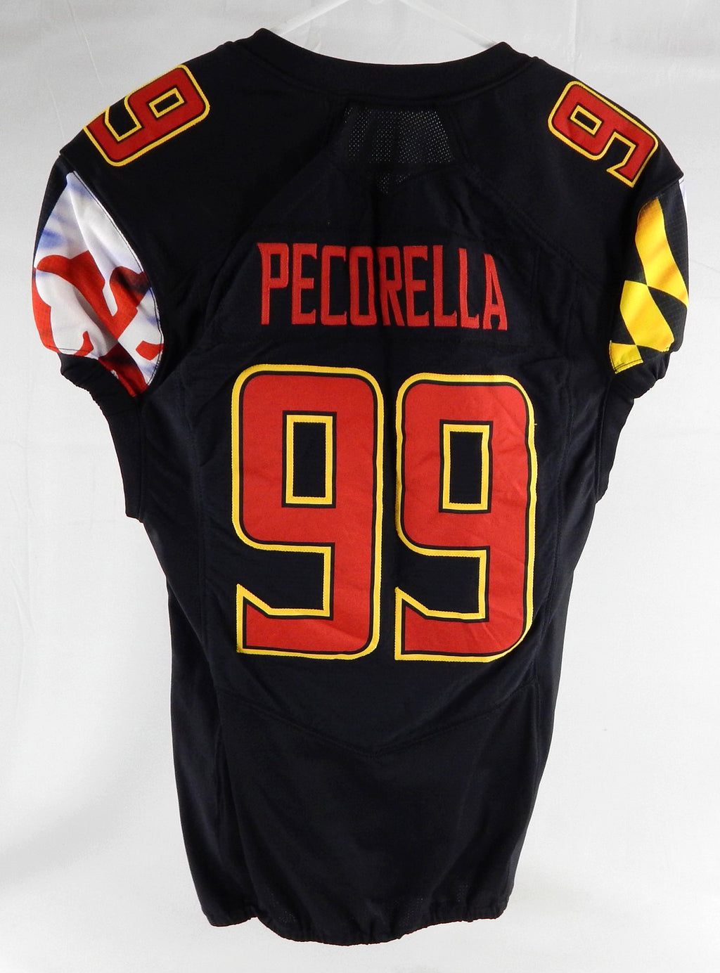 Maryland Terrapins Anthony Pecorella #99 Game Used Black Jersey Football 42 496 Pic2