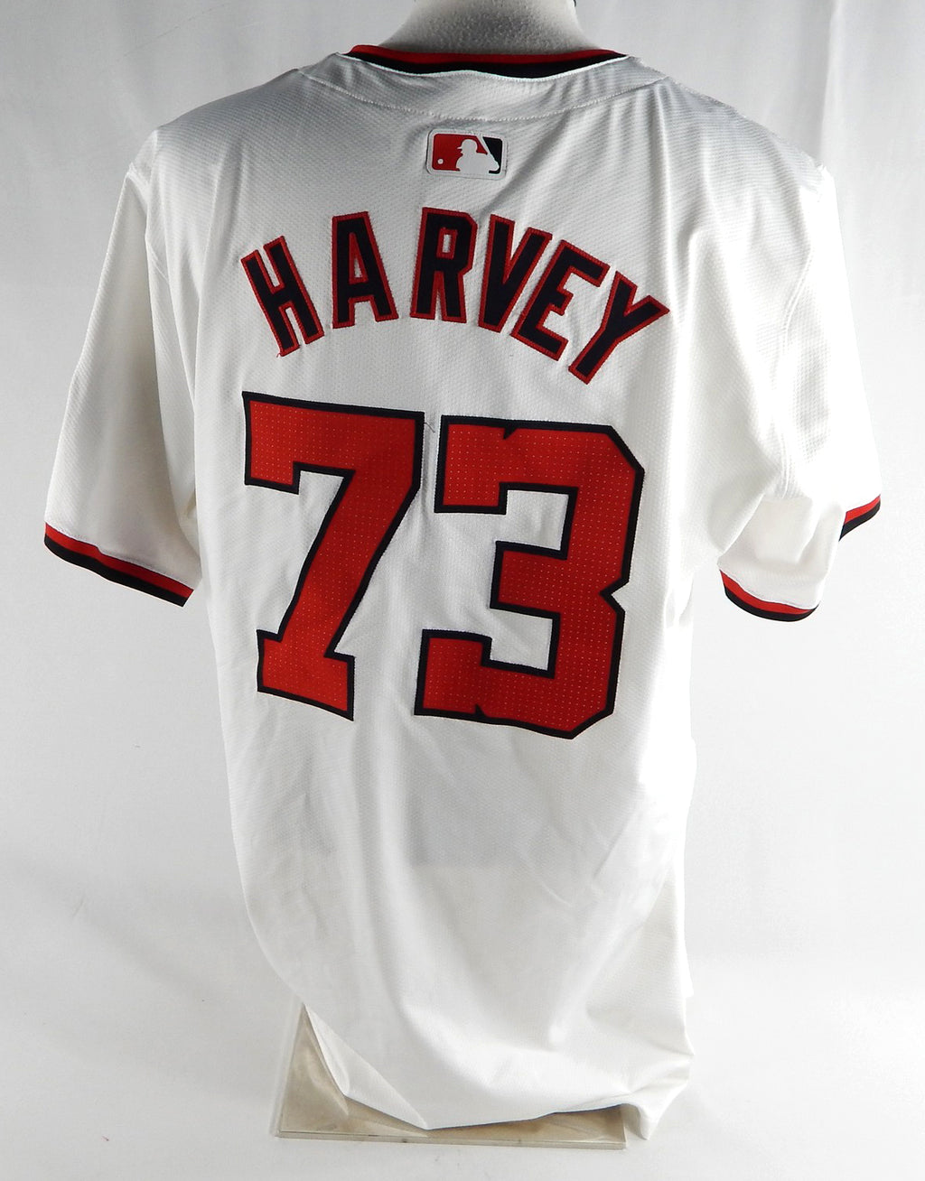 2024 Washington Nationals Hunter Harvey #73 Game Issued Pos Used White Jersey 5 Pic2
