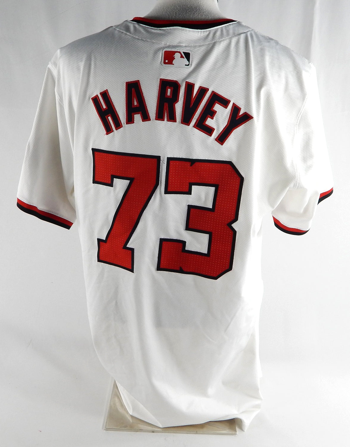 2024 Washington Nationals Hunter Harvey #73 Game Issued Pos Used White Jersey 5 Pic2