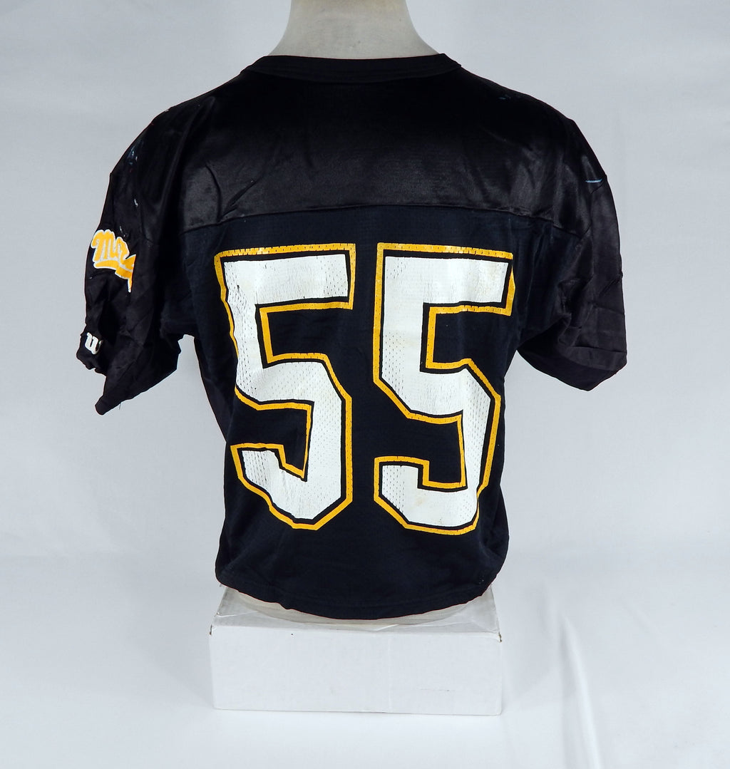 Marin Football #55 Game Used Black Jersey XL DP66588 Pic2