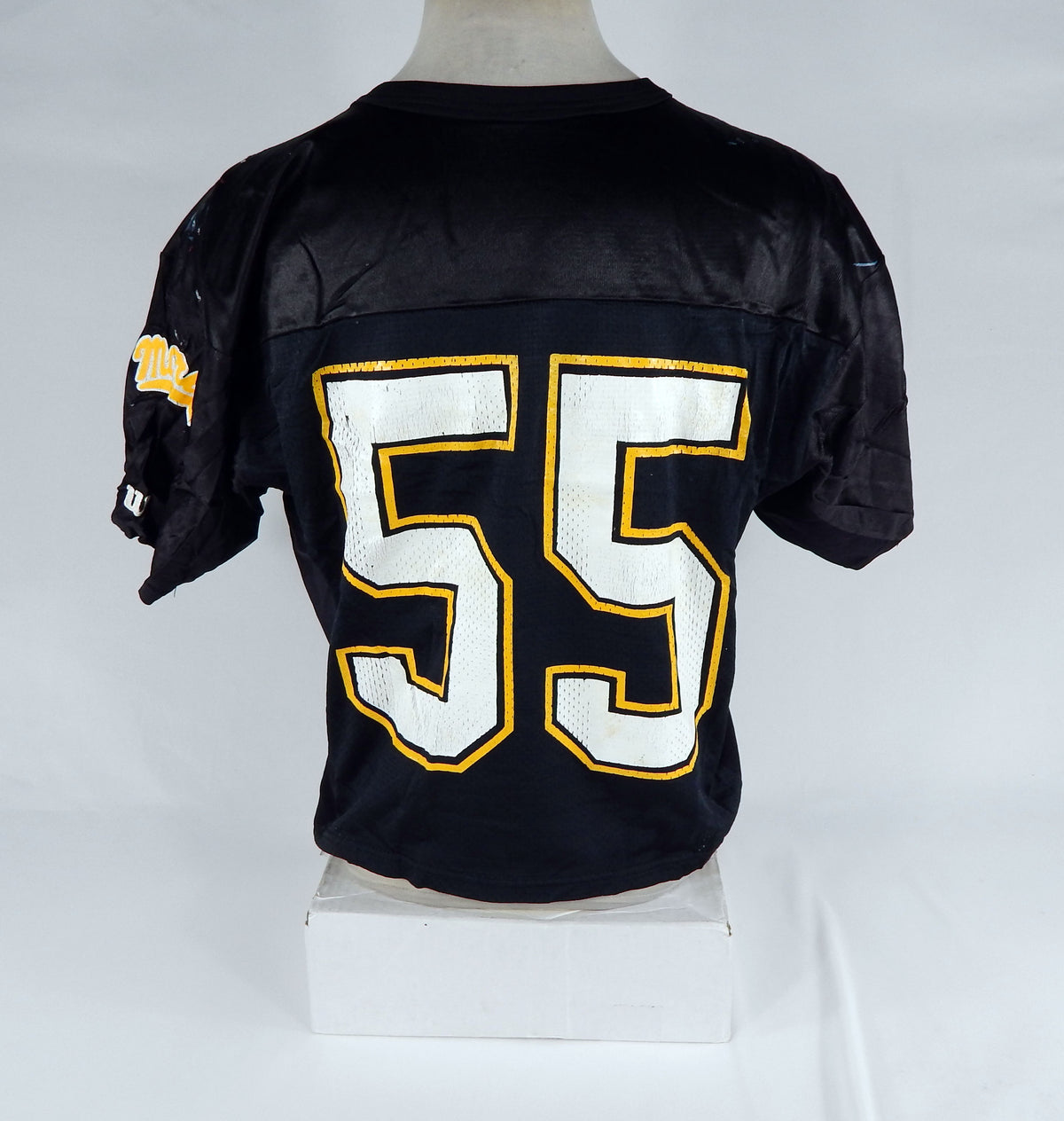 Marin Football #55 Game Used Black Jersey XL DP66588 Pic2
