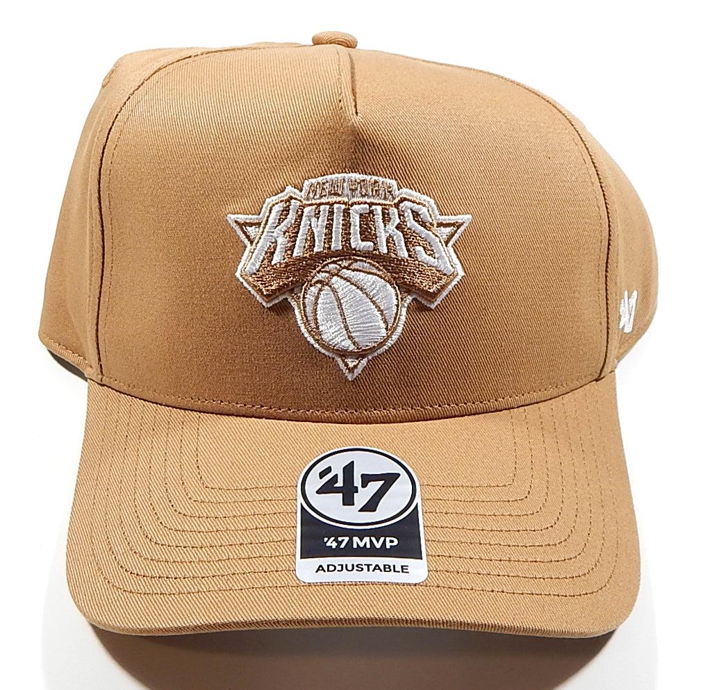 New York Knicks Logo '47 Brand Ballpark Snapback Hat Cap Camel Brown Pic2