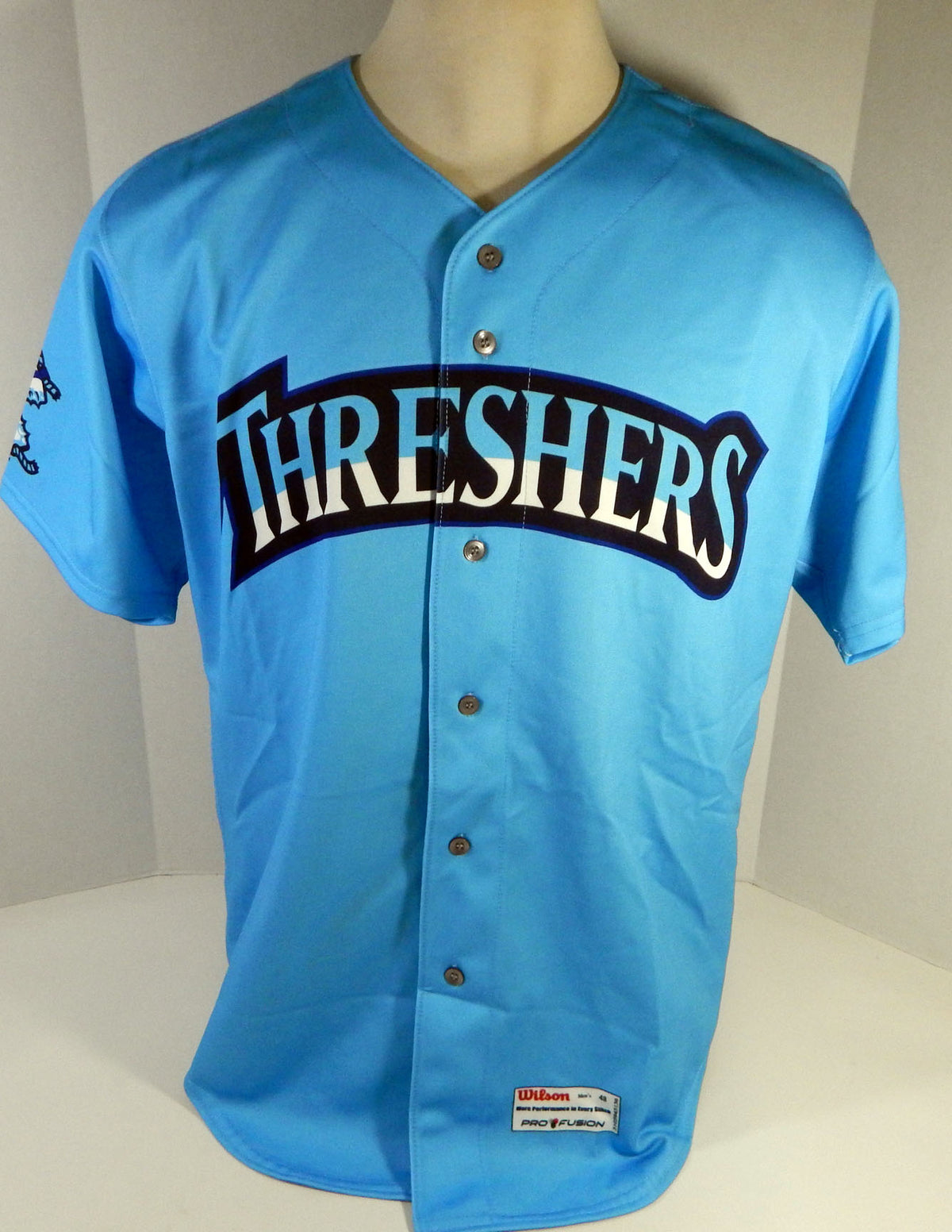 2012 Clearwater Threshers #55 Game Issued Blue Jersey Prostate Cancer 48 DP13388 Pic2