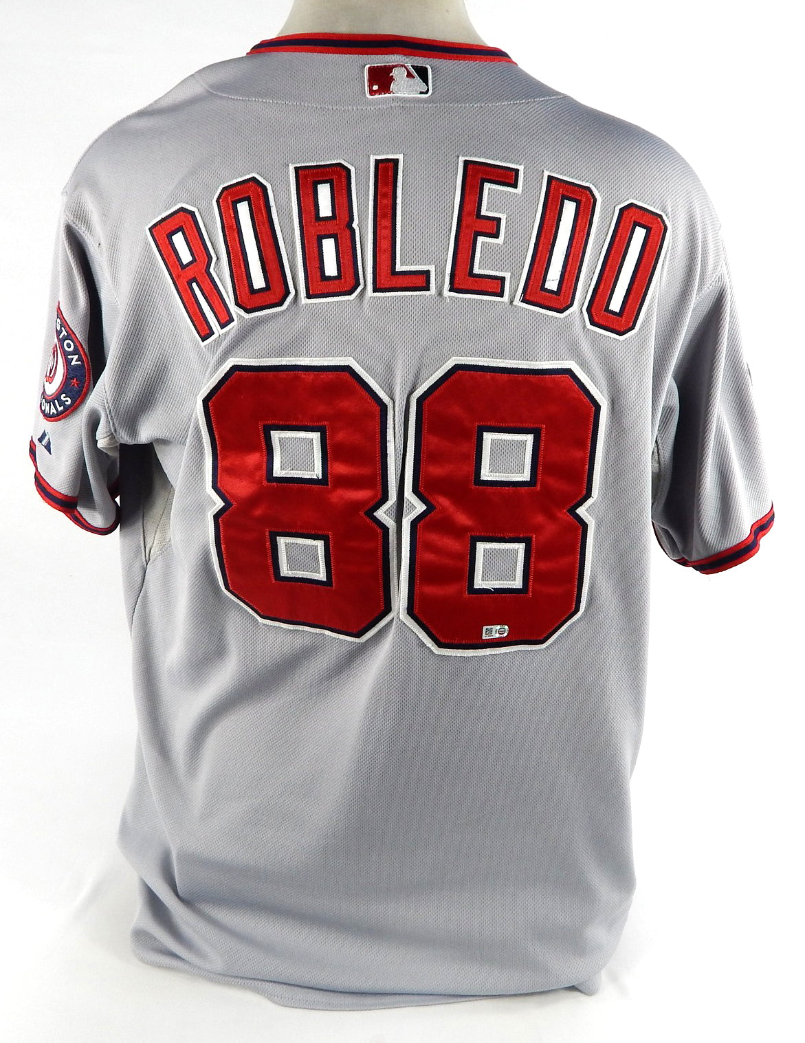 2014 Washington Nationals Nilson Robledo #88 Game Used Grey Jersey PS Patch 2