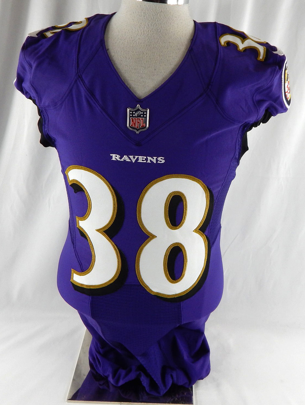 2020 Baltimore Ravens Ben Mason #38 Game Issued Purple Jersey 36 201