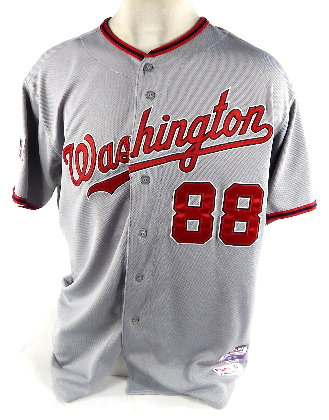 2014 Washington Nationals Nilson Robledo #88 Game Used Grey Jersey PS Patch 2 Pic2