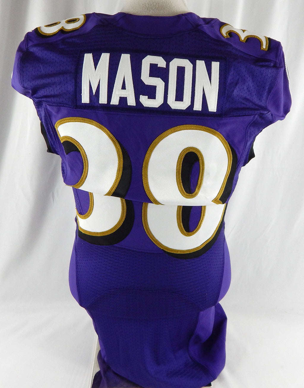 2020 Baltimore Ravens Ben Mason #38 Game Issued Purple Jersey 36 201 Pic2