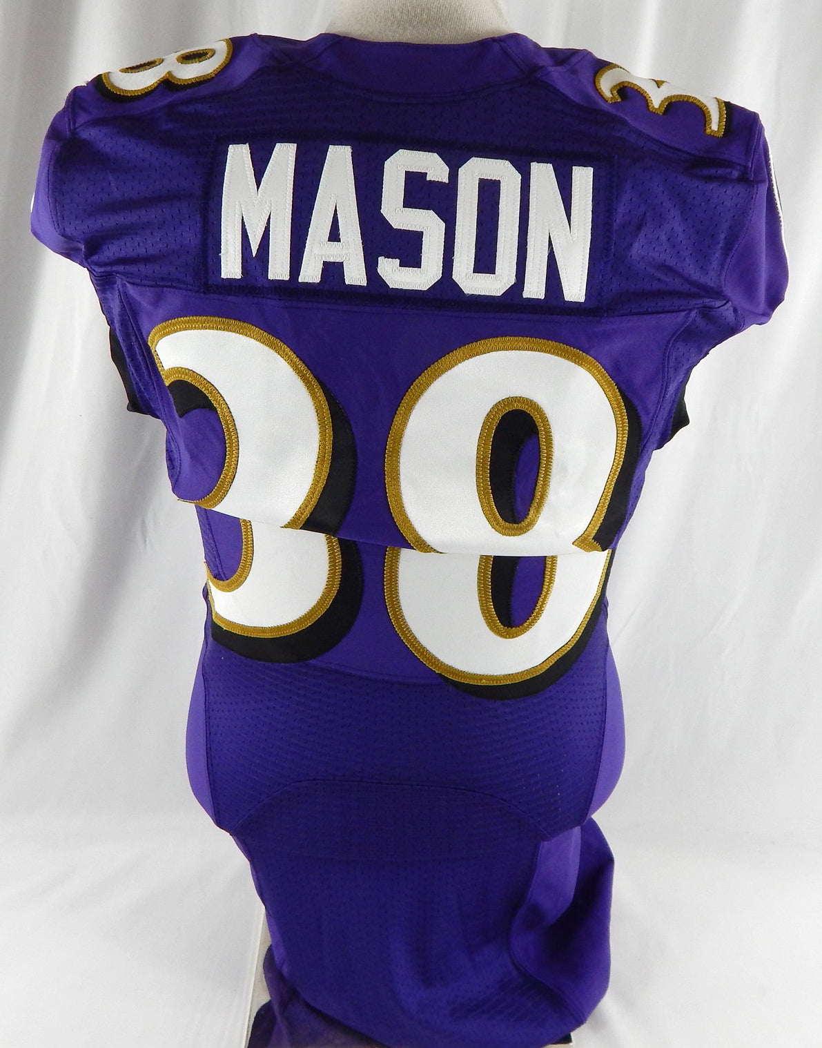 2020 Baltimore Ravens Ben Mason #38 Game Issued Purple Jersey 36 201 Pic2