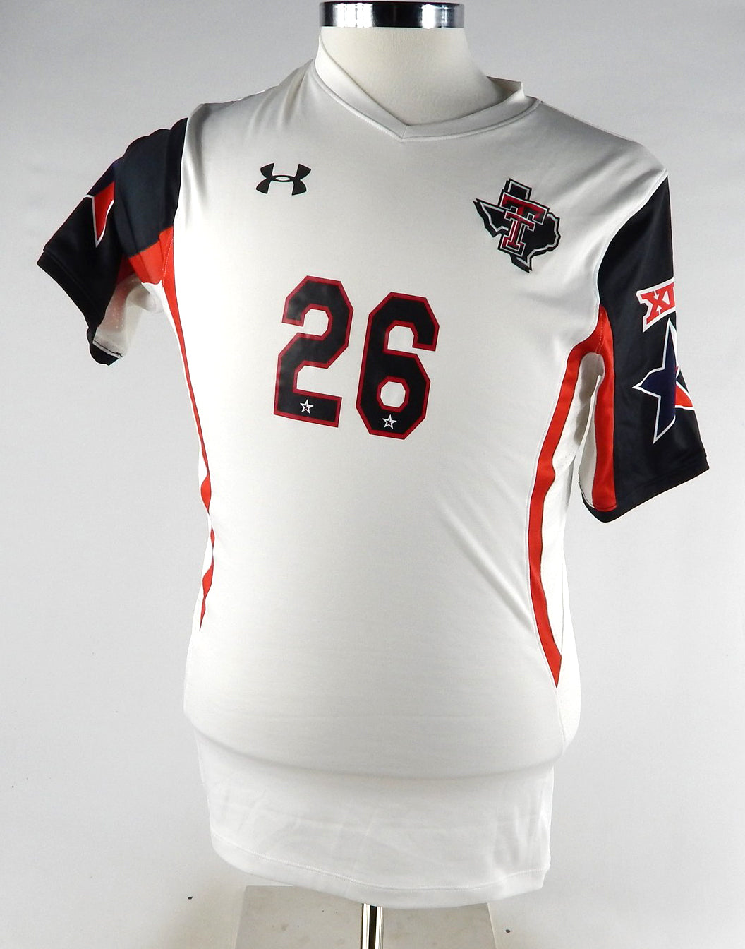 Texas Tech Red Raiders #26 Game Used White Jersey Lone Star Womens Soccer M 564