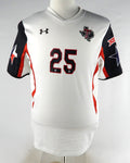 2015 Texas Tech Red Raiders #25 Game Used White Jersey Lone Star Wom Soccer L 5