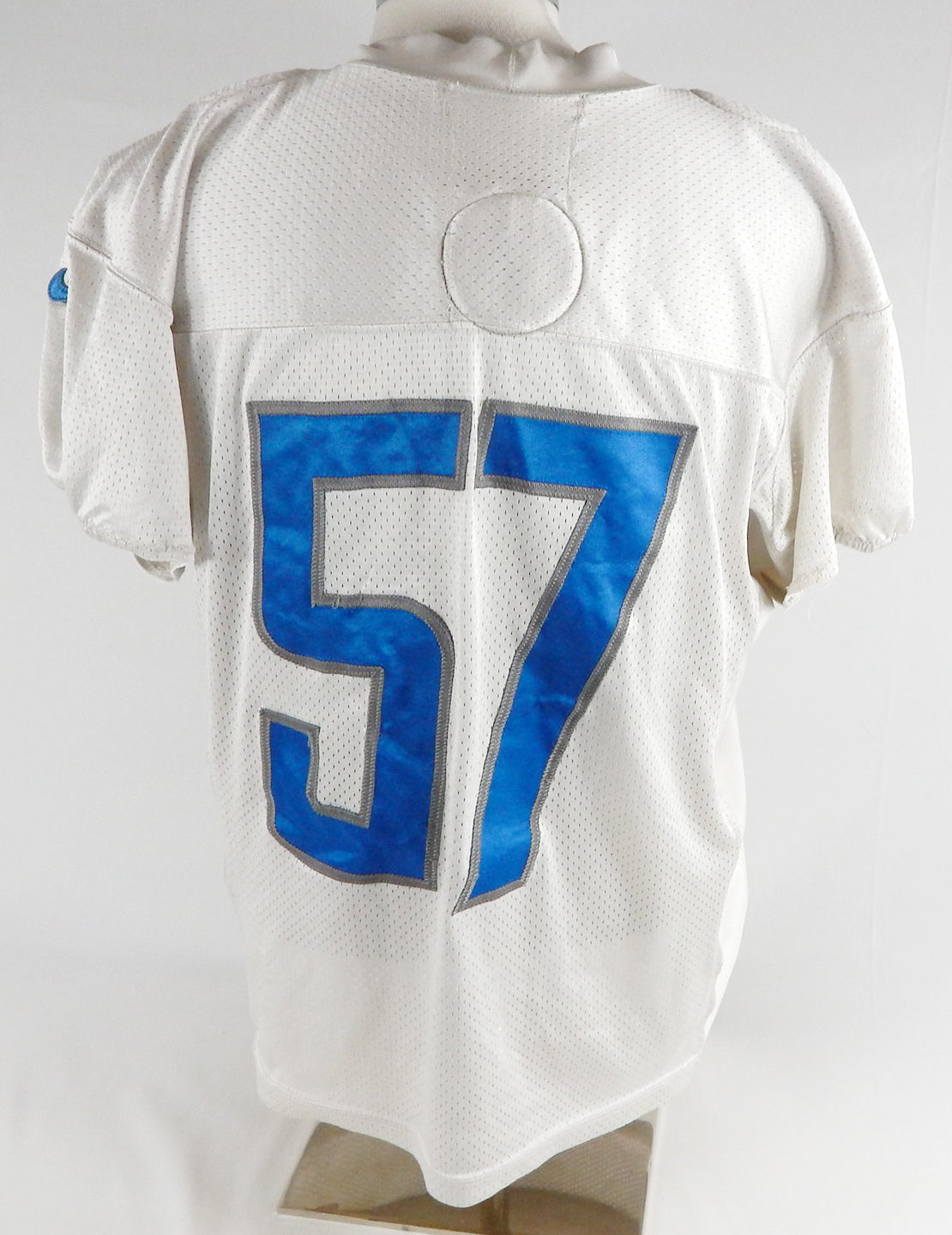 Detroit Lions #57 Game Used White Practice Jersey  DP103168 Pic2