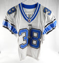 2004 Detroit Lions #38 Game Issued White Jersey Name Plate Removed 44 783