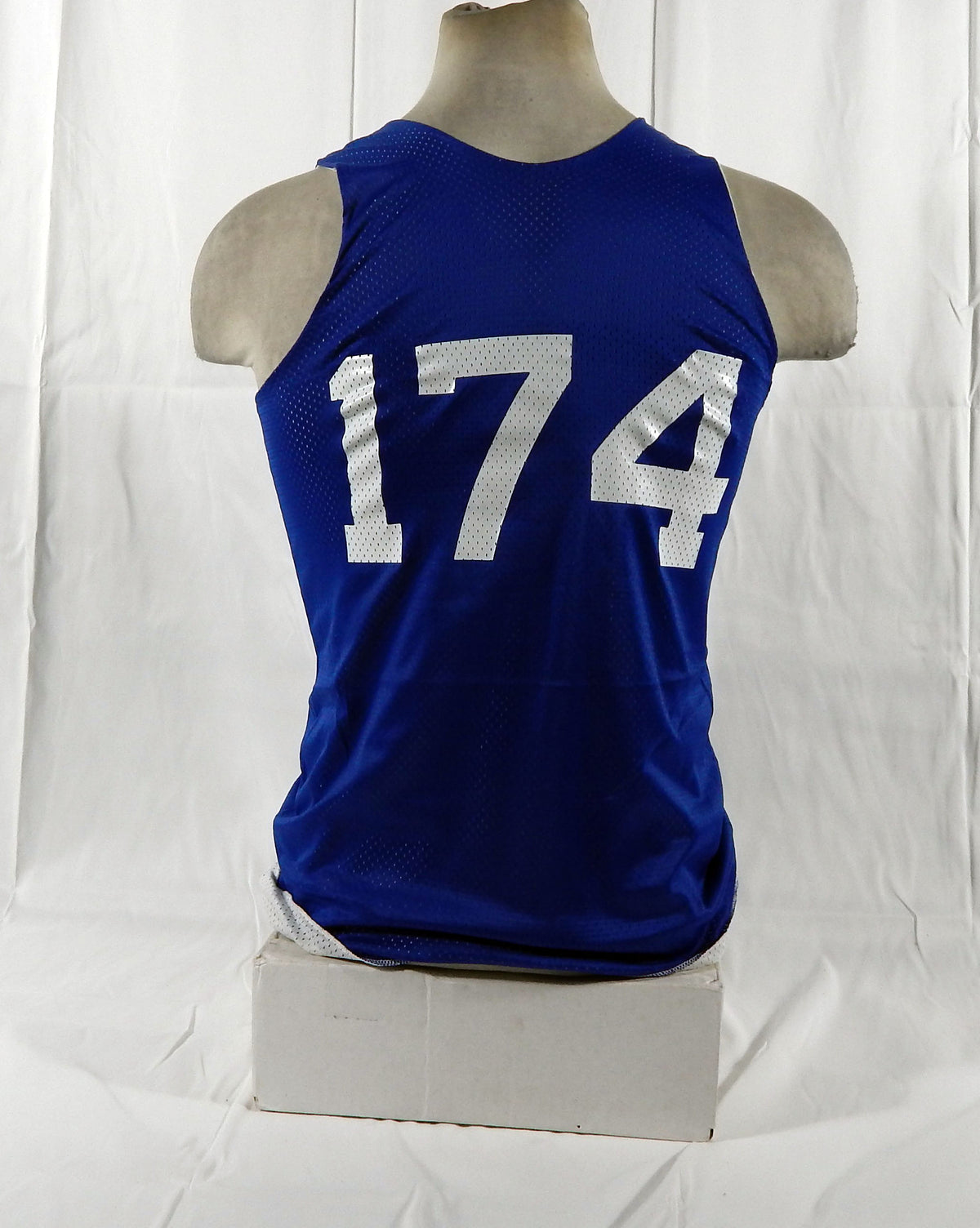 1990s Team USA Basketball #174 Game Issued Blue White Practice Jersey S DP66497 Pic2
