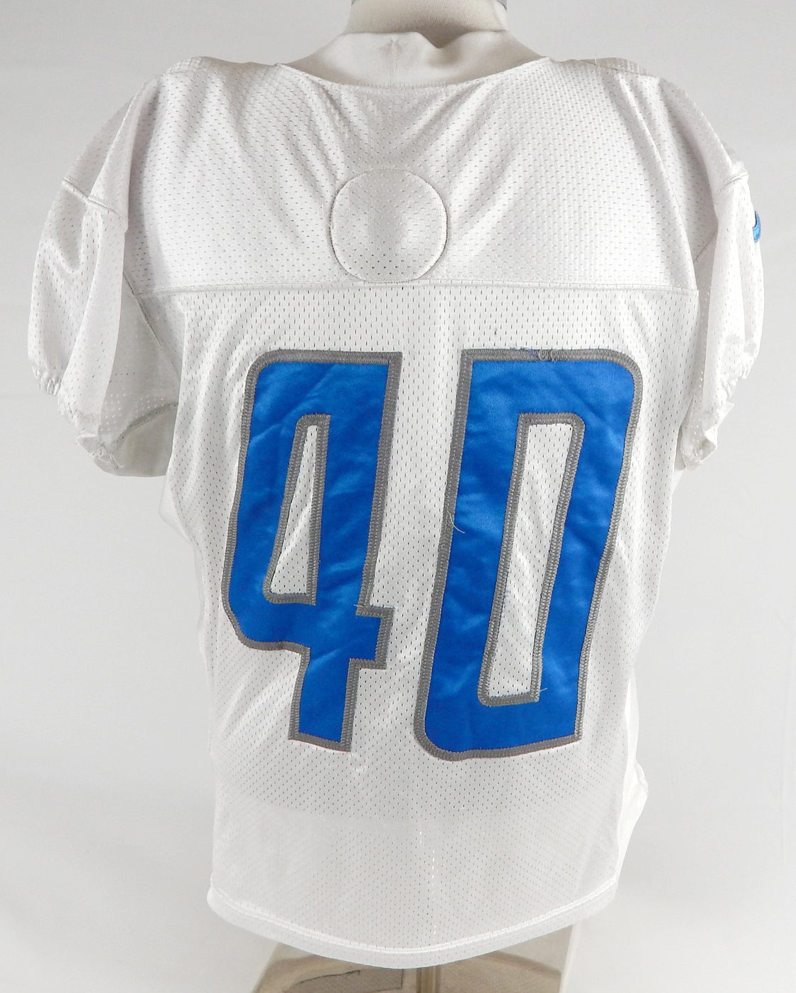 2016 Detroit Lions Ian Wells #40 Game Used White Practice Jersey 44 DP103169 Pic2
