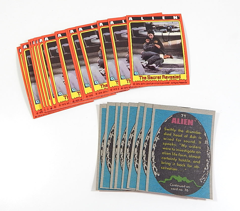 Lot of (170+) 1979 Topps Alien The Secret Revealed #71 Pic2