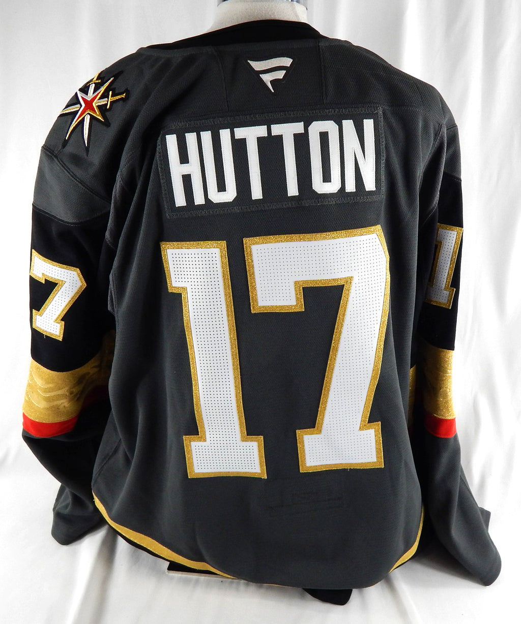 2025-26 Vegas Golden Knights Ben Hutton #17 Game Used Grey Jersey Set 3 56 497 Pic2