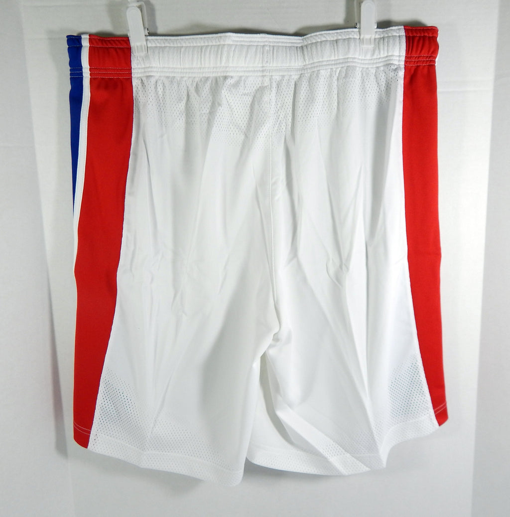 2017-18 Detroit Pistons Game Issued White Shorts Nike Association Edition 44 15S Pic2