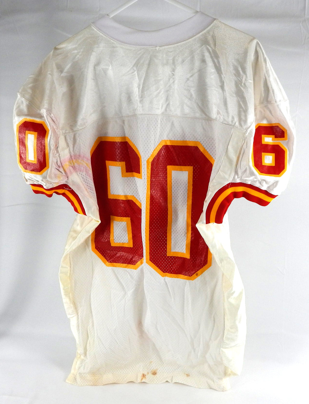 1993 Kansas City Chiefs #60 Game Issued White Jersey 48 296 Pic2