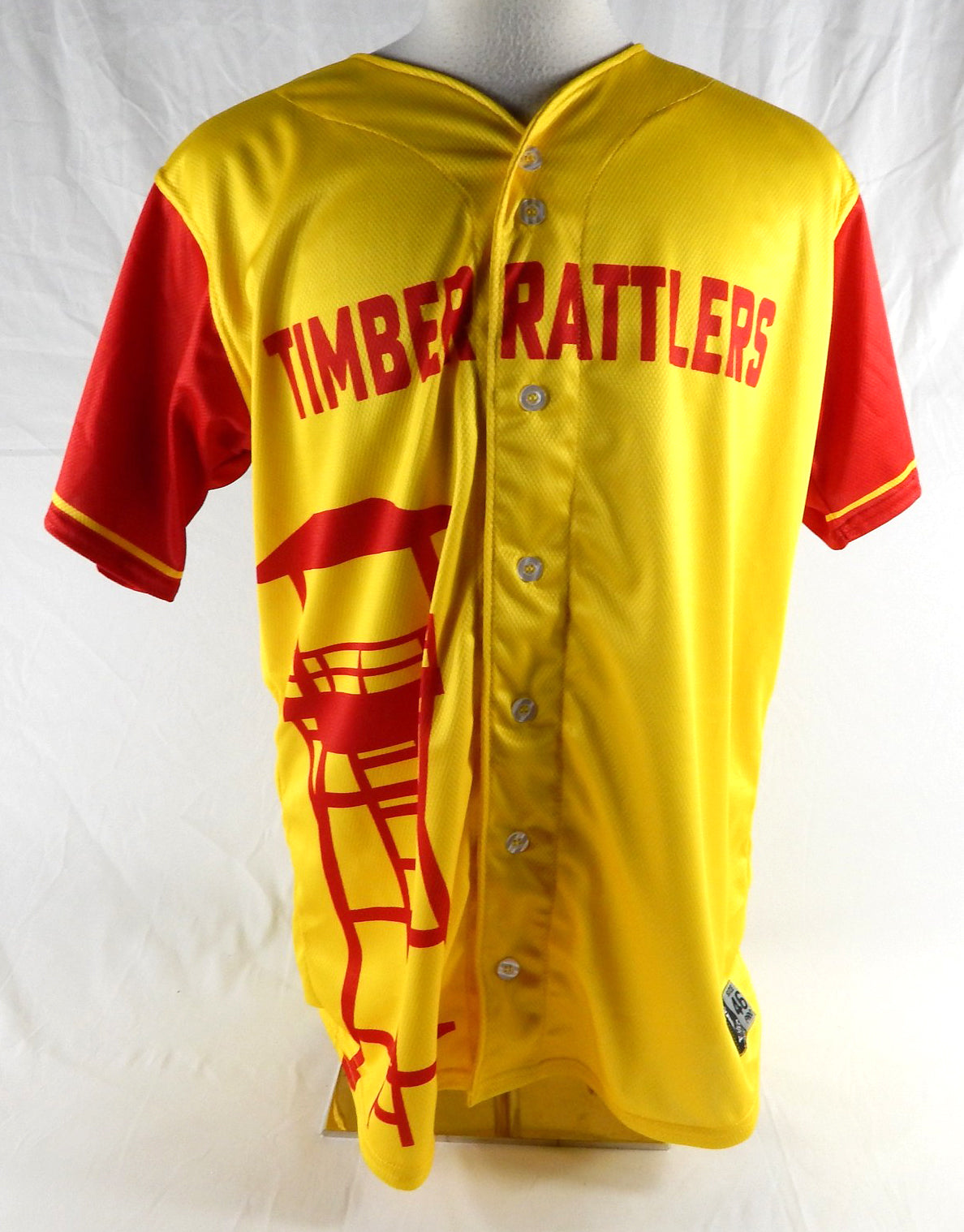2024 Wisconsin Timber Rattlers #7 Game Issued Yellow Jersey Rescue Hi-Surf 46 24