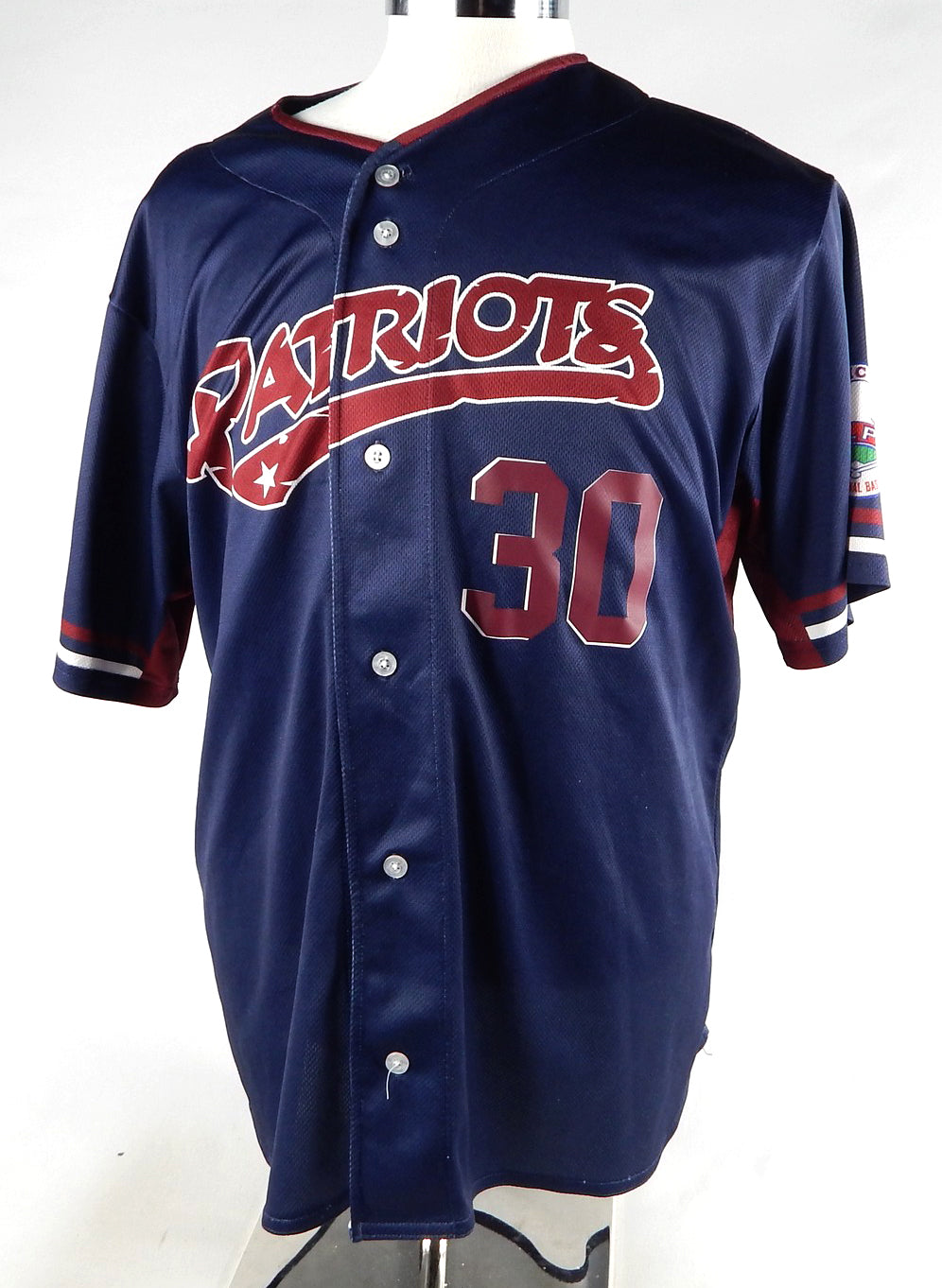 Somerset Patriots #30 Game Used Navy Jersey XL 896