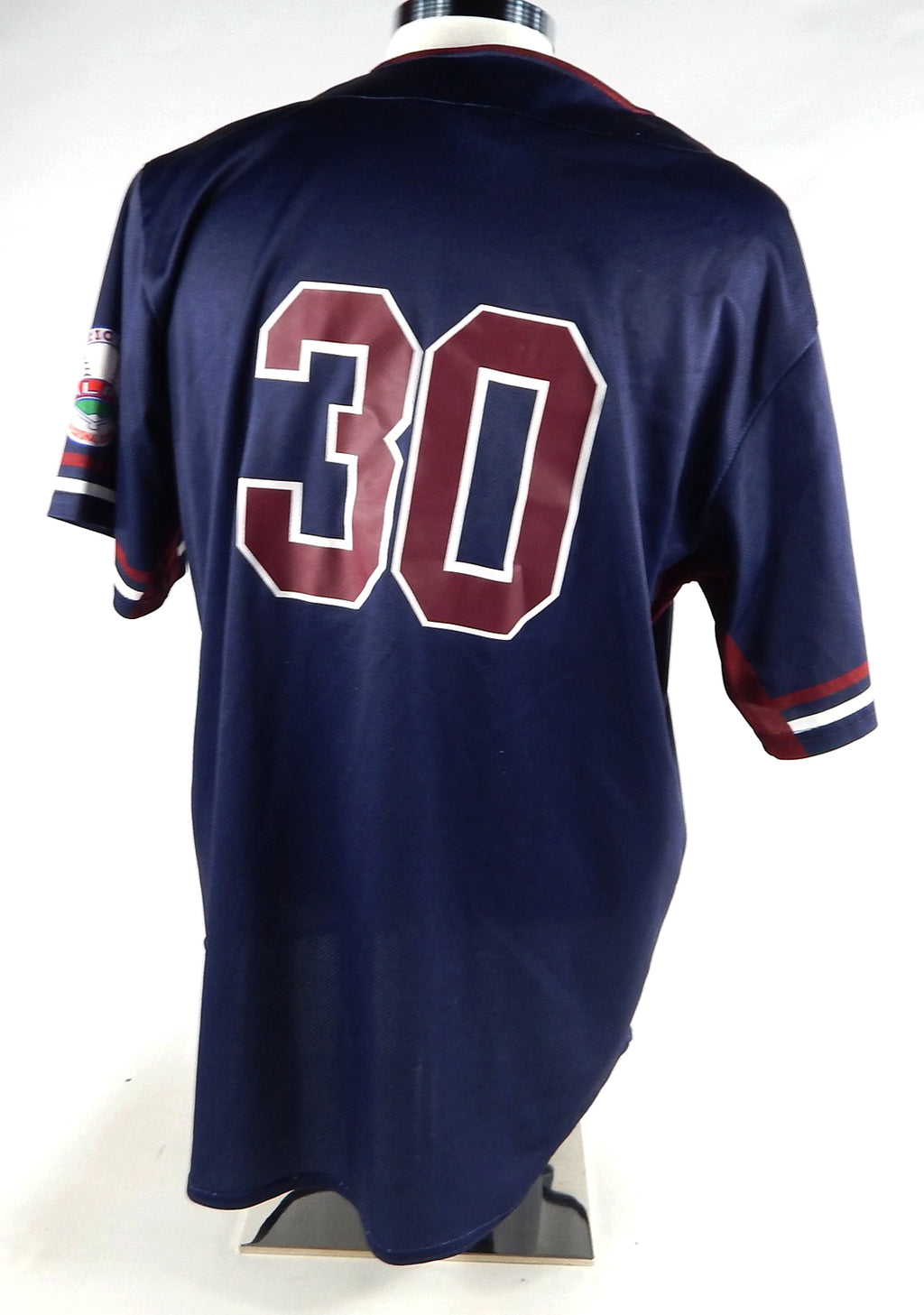 Somerset Patriots #30 Game Used Navy Jersey XL 896 Pic2