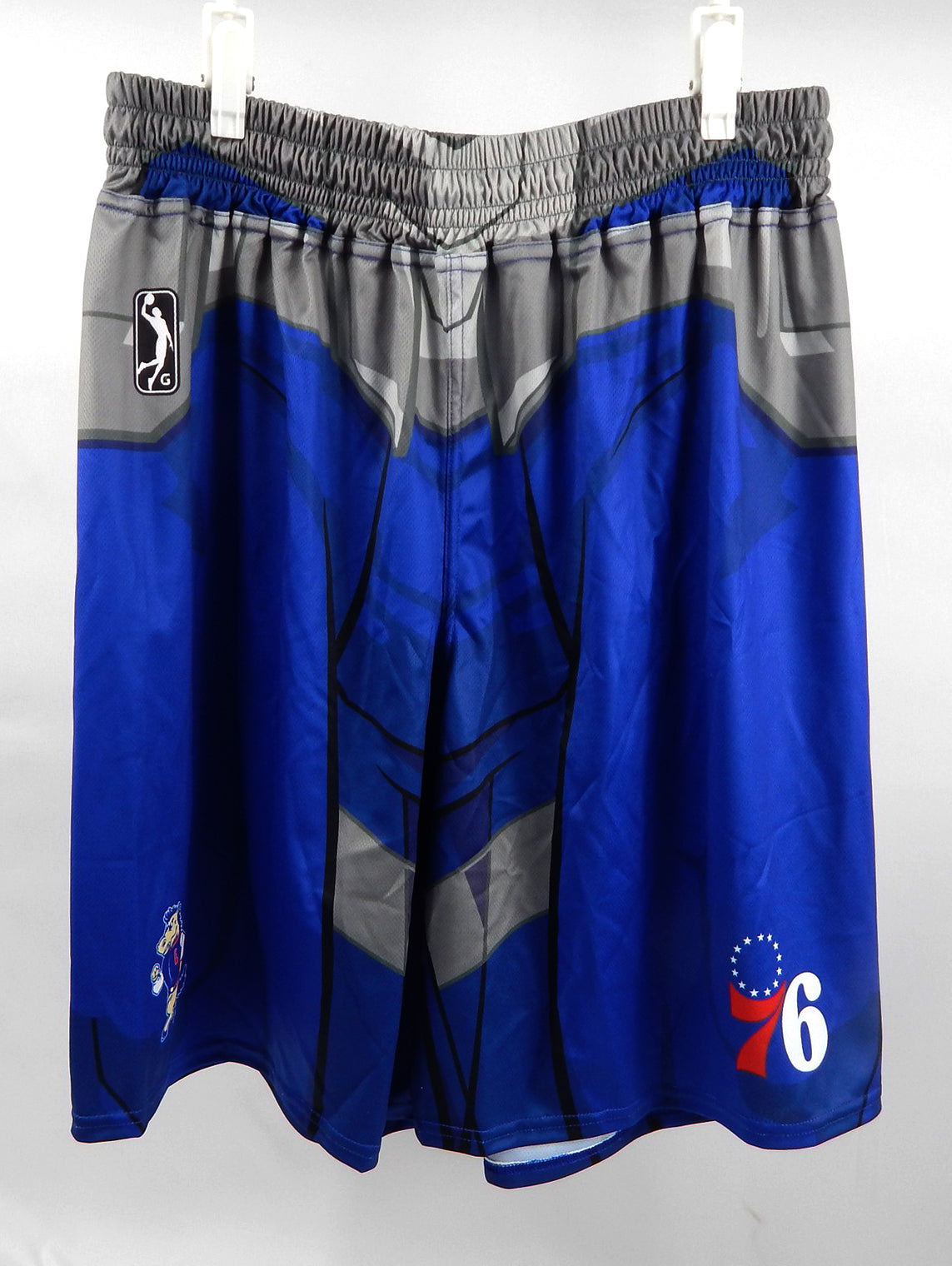 2023-24 Delaware Blue Coats Game Issued Blue Shorts Marvel Night XL 740