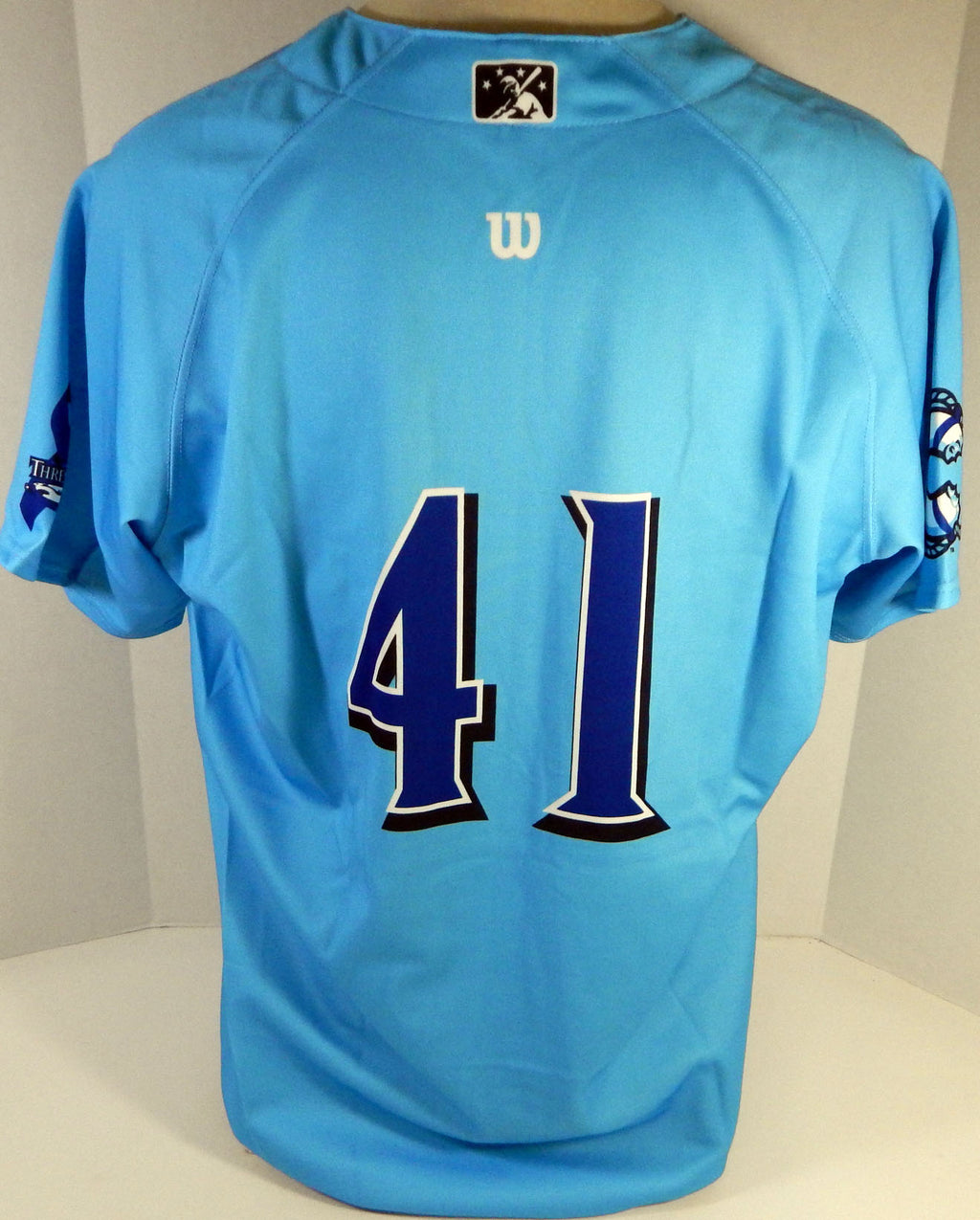 2012 Clearwater Threshers Drew Naylor #41 Game Issued Blue Jersey Prostate 401